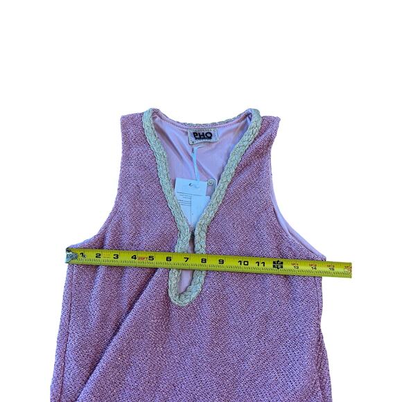 NWT Pho Firenze Knit Mini Dress Womens Medium Fairy Whimsy Event Pink Barbiecore - Picture 6 of 16